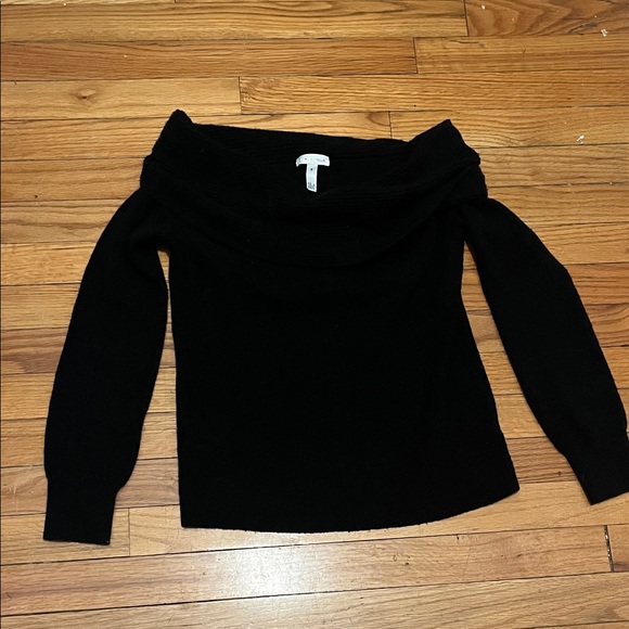 Leith Off-Shoulder Black Sweater - Picture 3 of 5